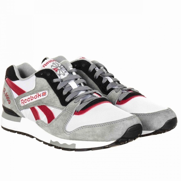 Reebok GL 6000 'Pure Grey Red Ember' GX0433 - Picture 1 of 7